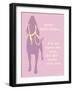 Never Walk - Purple Version-Dog is Good-Framed Art Print