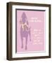 Never Walk - Purple Version-Dog is Good-Framed Art Print