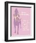 Never Walk - Purple Version-Dog is Good-Framed Art Print