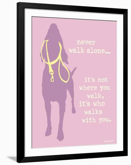 Never Walk - Purple Version-Dog is Good-Framed Art Print