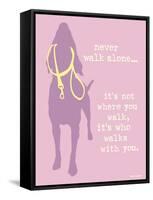 Never Walk - Purple Version-Dog is Good-Framed Stretched Canvas