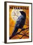 Nevermore - Raven and Moon-Lantern Press-Framed Art Print