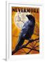 Nevermore - Raven and Moon-Lantern Press-Framed Art Print