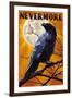 Nevermore - Raven and Moon-Lantern Press-Framed Art Print