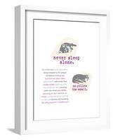 Neversleepalone-Cat is Good-Framed Art Print