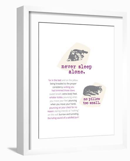 Neversleepalone-Cat is Good-Framed Art Print