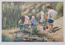 Kids at the Beach-Neville Clarke-Collectable Print