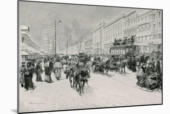 Nevsky Prospect-Frederic De Haenen-Mounted Giclee Print