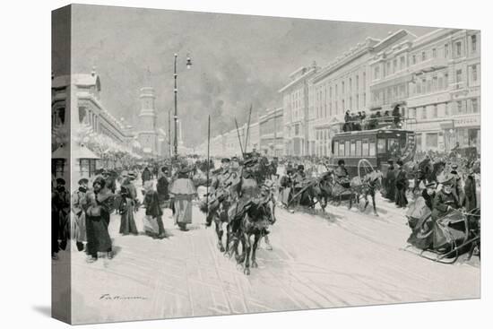Nevsky Prospect-Frederic De Haenen-Stretched Canvas