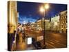 Nevsky Prospekt at Night, St. Petersurg, Russia, Europe-Vincenzo Lombardo-Stretched Canvas