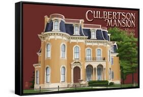 New Albany, Indiana - Culbertson Mansion-Lantern Press-Framed Stretched Canvas