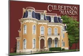 New Albany, Indiana - Culbertson Mansion-Lantern Press-Mounted Art Print