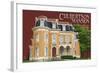 New Albany, Indiana - Culbertson Mansion-Lantern Press-Framed Art Print