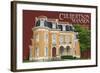 New Albany, Indiana - Culbertson Mansion-Lantern Press-Framed Art Print