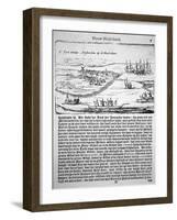 New Amsterdam in 1655, the Oldest known View of Fort Nieuw Amsterdam-Dutch-Framed Giclee Print