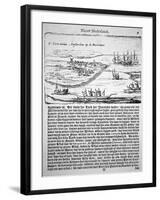 New Amsterdam in 1655, the Oldest known View of Fort Nieuw Amsterdam-Dutch-Framed Giclee Print