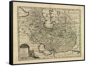 New and Accurate Map of Persia, with the Safavid and Mughal Empire-Emanuel Bowen-Framed Stretched Canvas
