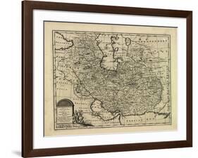 New and Accurate Map of Persia, with the Safavid and Mughal Empire-Emanuel Bowen-Framed Giclee Print