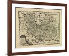 New and Accurate Map of Persia, with the Safavid and Mughal Empire-Emanuel Bowen-Framed Giclee Print