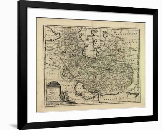 New and Accurate Map of Persia, with the Safavid and Mughal Empire-Emanuel Bowen-Framed Giclee Print
