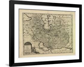 New and Accurate Map of Persia, with the Safavid and Mughal Empire-Emanuel Bowen-Framed Giclee Print