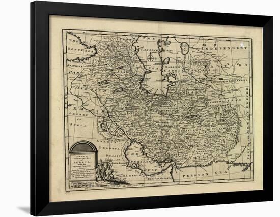 New and Accurate Map of Persia, with the Safavid and Mughal Empire-Emanuel Bowen-Framed Giclee Print