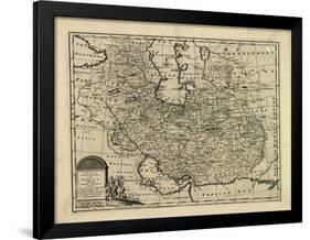 New and Accurate Map of Persia, with the Safavid and Mughal Empire-Emanuel Bowen-Framed Giclee Print