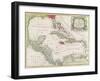New and Accurate Map of the West Indies (Colour Litho)-American-Framed Giclee Print