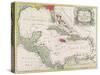 New and Accurate Map of the West Indies (Colour Litho)-American-Stretched Canvas