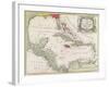 New and Accurate Map of the West Indies (Colour Litho)-American-Framed Giclee Print