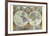 New and Accurate Map of the World; a Stereographic Projection-John Speed-Framed Art Print