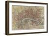 New and Exact Plan of the Cities of London and Westminster and the Borough of Southwark, 1725-null-Framed Giclee Print