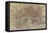 New and Exact Plan of the Cities of London and Westminster and the Borough of Southwark, 1725-null-Framed Stretched Canvas