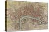 New and Exact Plan of the Cities of London and Westminster and the Borough of Southwark, 1725-null-Stretched Canvas