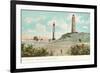 New and Old Lighthouses, Cape Henry, Virginia-null-Framed Premium Giclee Print