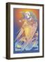 New Angel with Harp-David Chestnutt-Framed Giclee Print