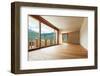 New Apartment in Cement and Wood, Empty Room with Windows-zveiger-Framed Photographic Print