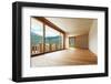 New Apartment in Cement and Wood, Empty Room with Windows-zveiger-Framed Photographic Print