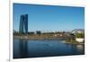 New architecture in the Frankfurt Ostend district including the EZB Building, Frankfurt, Hesse, Ger-Andreas Brandl-Framed Photographic Print