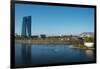 New architecture in the Frankfurt Ostend district including the EZB Building, Frankfurt, Hesse, Ger-Andreas Brandl-Framed Photographic Print