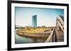 New architecture in the Frankfurt Ostend district including the EZB Building, Frankfurt, Hesse, Ger-Andreas Brandl-Framed Photographic Print