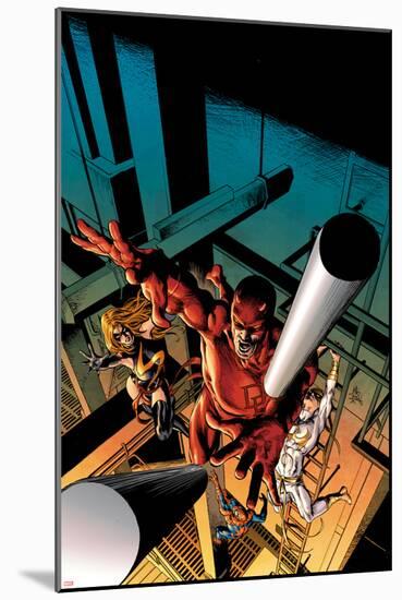 New Avengers No.16 Cover: Daredevil, Iron Fist, Ms. Marvel, Spider-Man-Mike Deodato-Mounted Poster