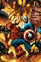 New Avengers No.6 Cover: Iron Man and Captain America-Bryan Hitch-Lamina Framed Poster