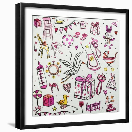 New Baby girl, 2019-Sarah Battle-Framed Giclee Print