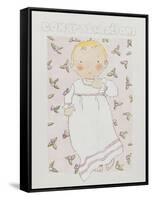 New baby girl-Jennifer Abbott-Framed Stretched Canvas