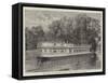 New Barge of Magdalen College, Oxford, Recently Launched-null-Framed Stretched Canvas