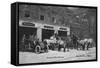 New Bedford, Massachusetts - Central Fire Station Exterior View-Lantern Press-Framed Stretched Canvas