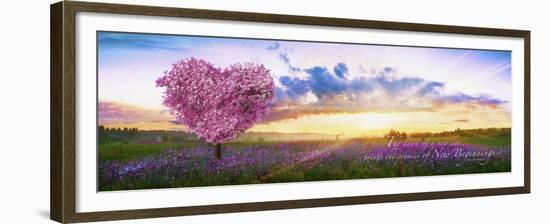 New Beginnings Painted with Text-Jason Bullard-Framed Giclee Print