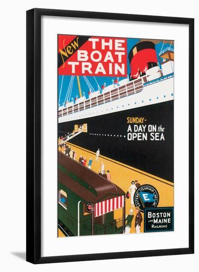 New Boat Train, Sunday on The Open Sea-Charles Holmes W^-Framed Art Print