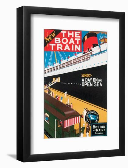 New Boat Train, Sunday on The Open Sea-Charles Holmes W^-Framed Art Print